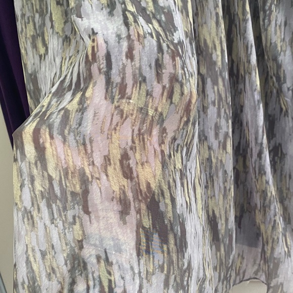 LOGO by Lori Goldstein Purple Tunic with Cream Accents - Picture 5 of 6